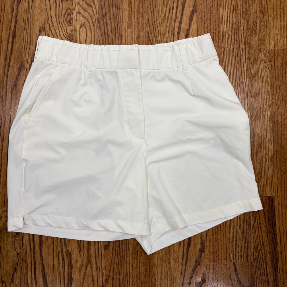 Nike White Elastic Waistband Athletic Shorts